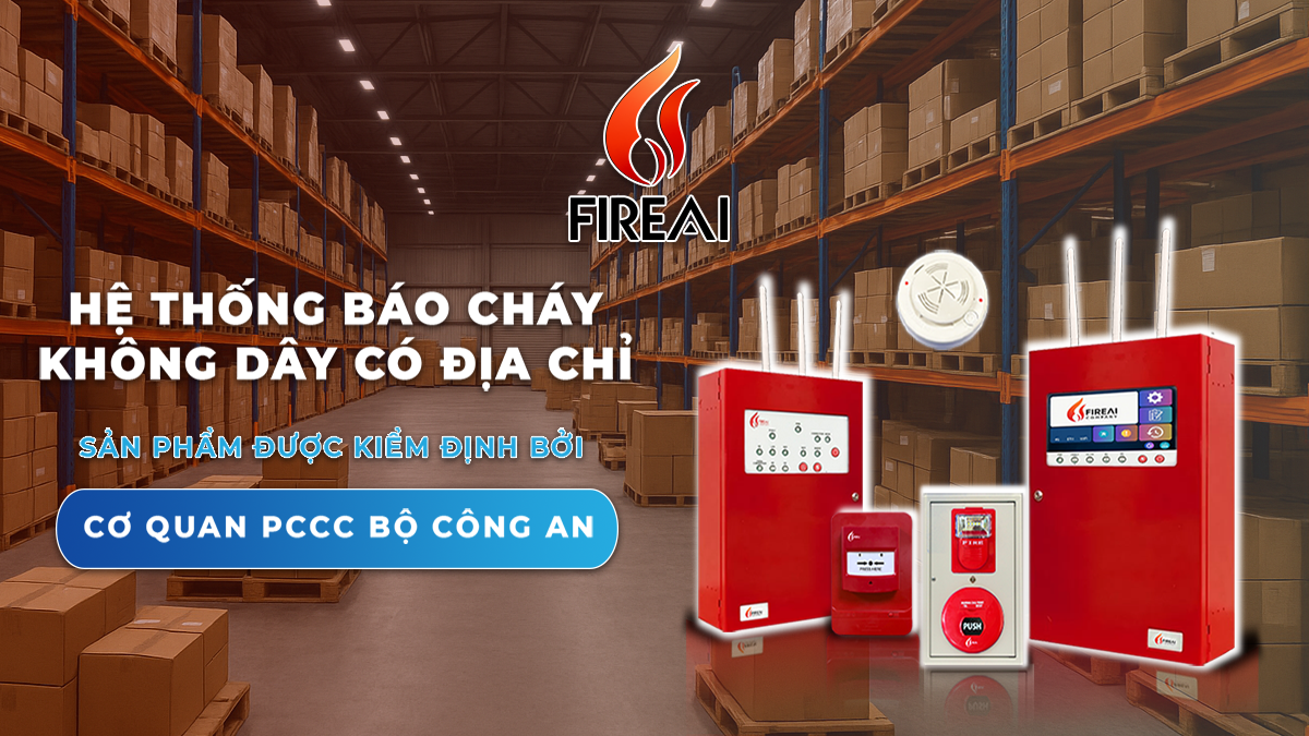 Hệ thống báo cháy không dây cho kho bãi nhỏ