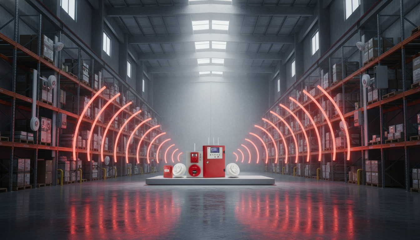 Giải Pháp Báo Cháy Không Dây Cho Diện Tích Lớn: Kho Bãi, Xưởng, Cửa Hàng, Trường Học