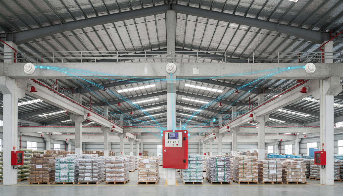 Giải Pháp Báo Cháy Không Dây Cho Diện Tích Lớn: Kho Bãi, Xưởng, Cửa Hàng, Trường Học