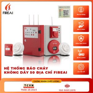 hệ thống báo cháy không dây 50 địa chỉ