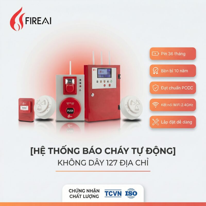 Hệ Thống Báo Cháy Tự Động Không Dây 127 Địa Chỉ