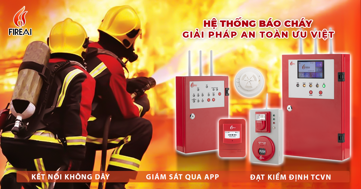 Hệ thống thiết bị báo cháy không dây FireAI bảo vệ toàn diện ngôi nhà.