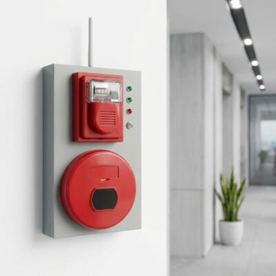 Tổ hợp chuông đèn báo cháy đóng vai trò trung chuyển tín hiệu trong mạng Zigbee Mesh