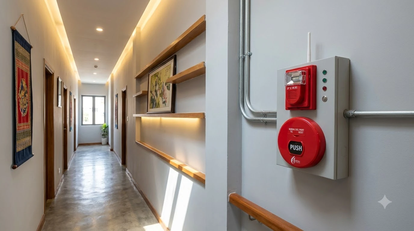 Tổ hợp chuông đèn báo cháy WAB-01 sử dụng sóng Zigbee Mesh